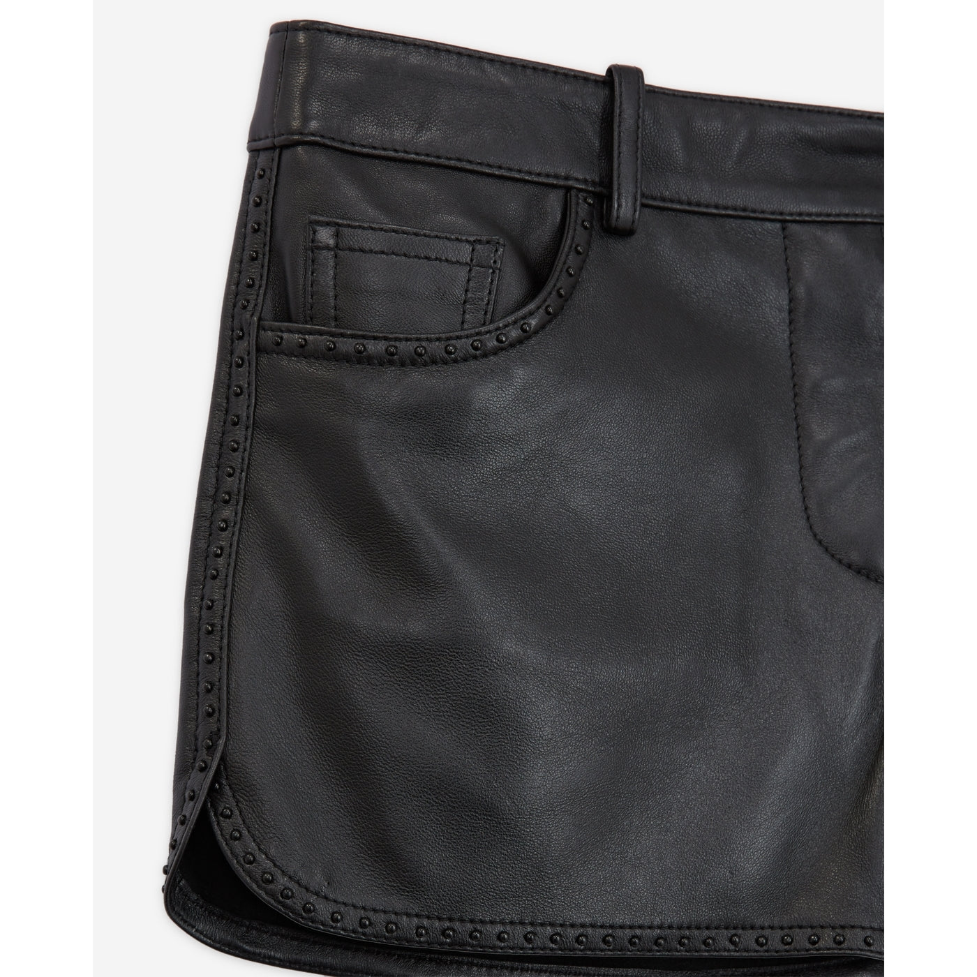 The Kooples - Short Piel Cordero - Negro - Mujer