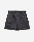 The Kooples - Short En Cuir De Mouton - Noir - Femme