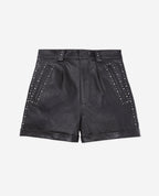 The Kooples - Short En Cuir De Mouton - Noir - Femme