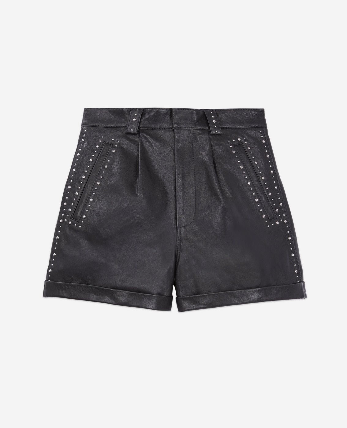 The Kooples - Short En Cuir De Mouton - Noir - Femme