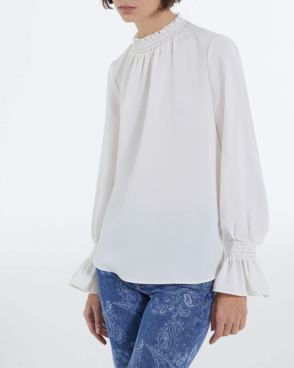 The Kooples - Blusa De Crepé - Blanco Roto - Mujer