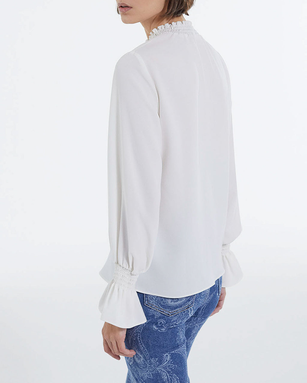 The Kooples - Blusa De Crepé - Blanco Roto - Mujer