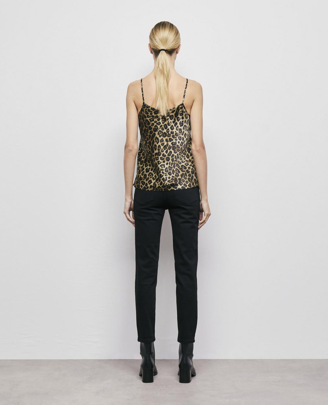 The Kooples - Caraco En Soie - Beige Et Noir - Femme