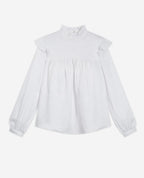 The Kooples - Top Manches Longues Avec Col Smock - Femme