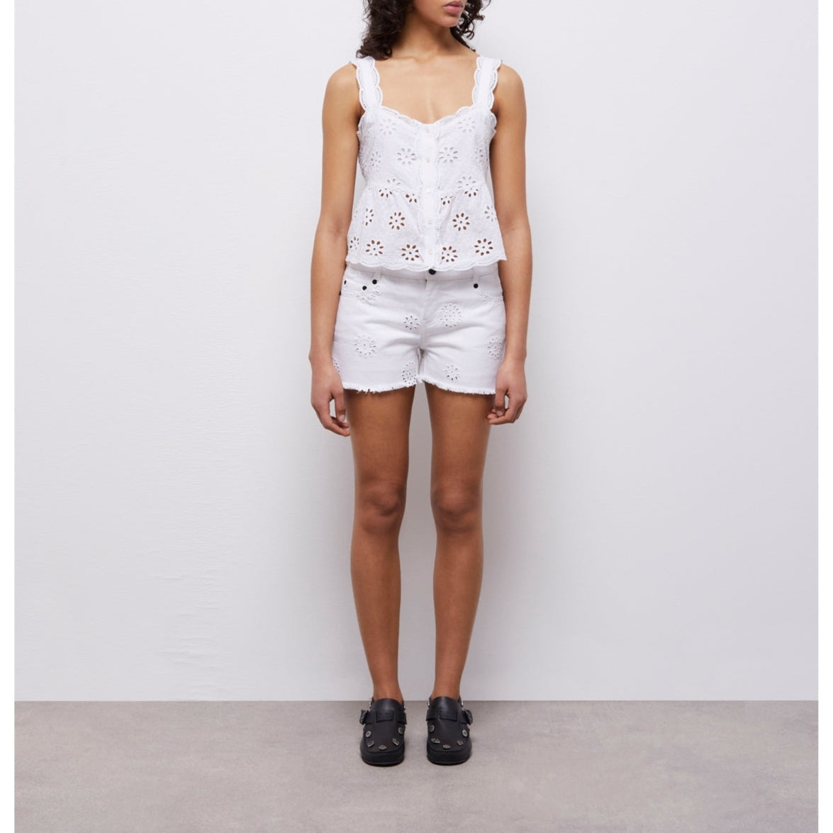 The Kooples - Crop Top - Blanco - Mujer