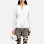 The Kooples - Top Plissee Manches Longues - Femme
