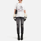 The Kooples - T-Shirt Manches Courtes Avec Print Skull And Roses - Femme