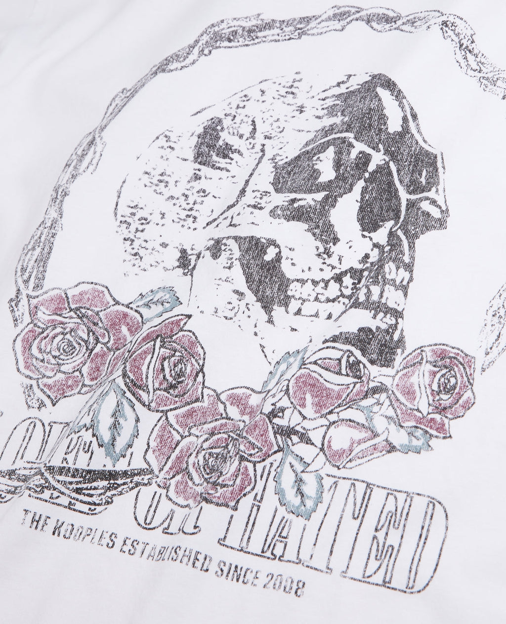 The Kooples - T-Shirt Manches Courtes Avec Print Skull And Roses - Femme