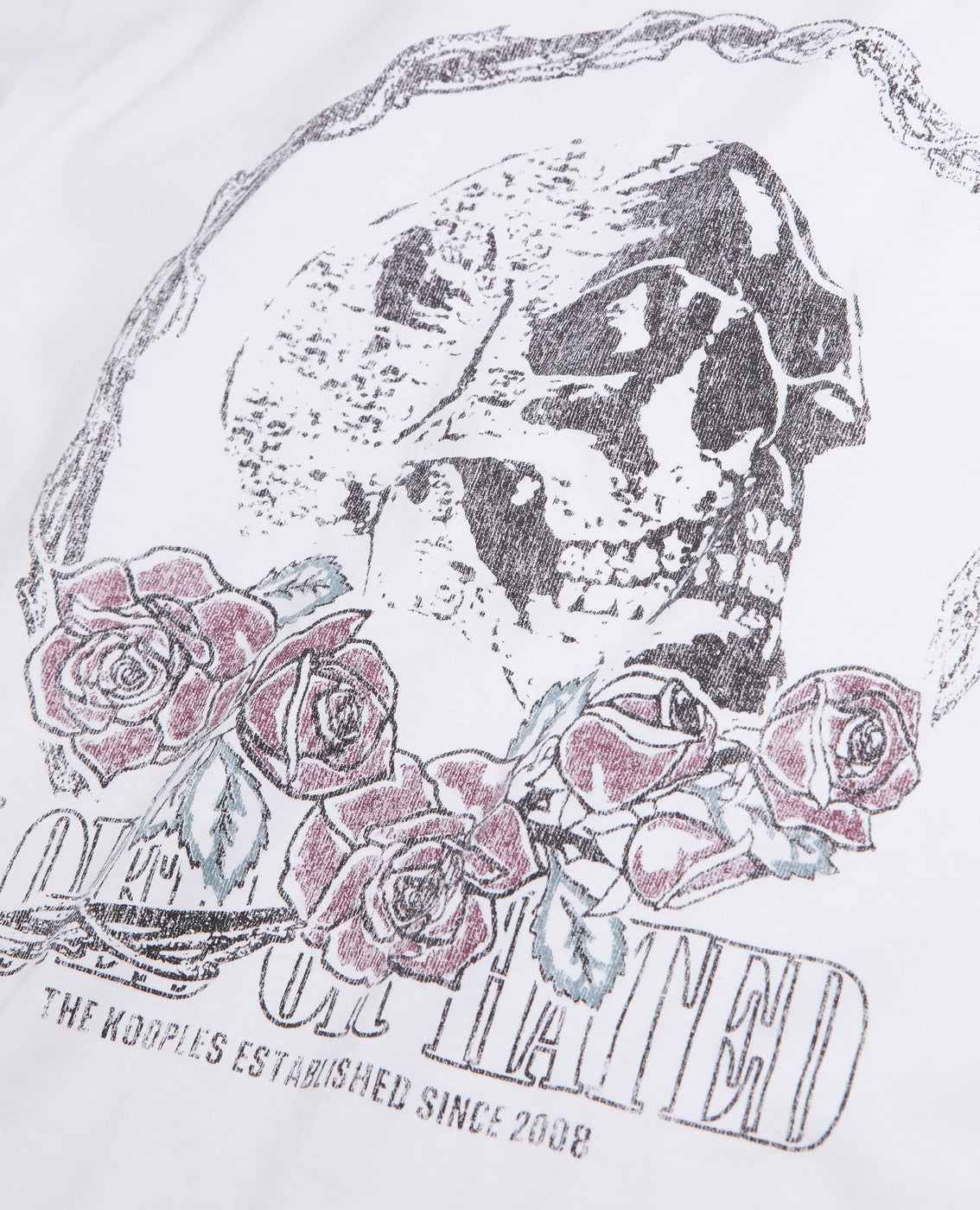 The Kooples - T-Shirt Manches Courtes Avec Print Skull And Roses - Femme