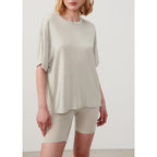 Round-Neck T-Shirt - Silver - Women