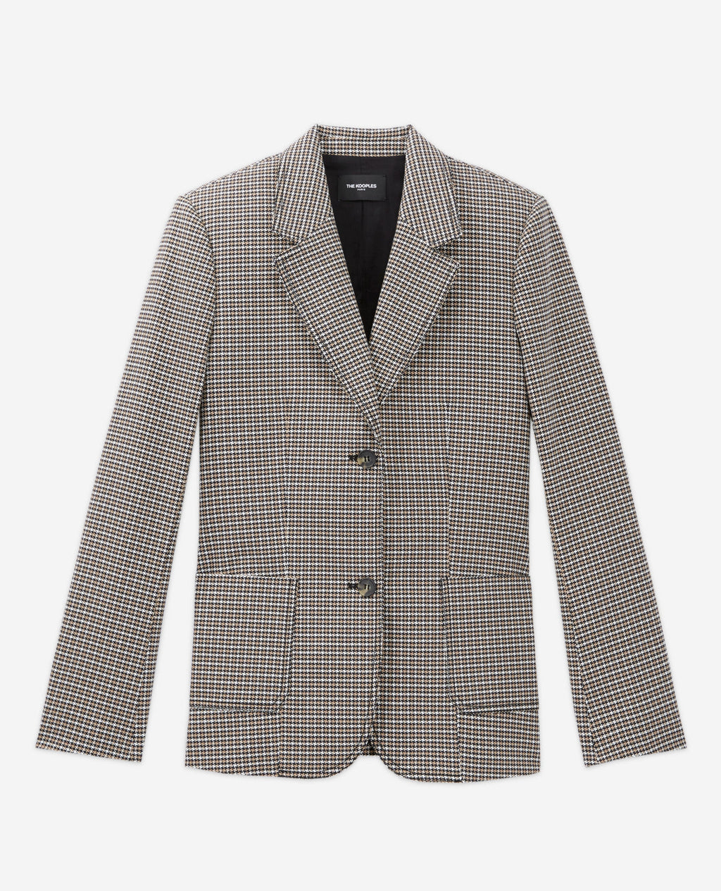 The Kooples - Women's Houndstooth Blazer - Beige-Brown - Women