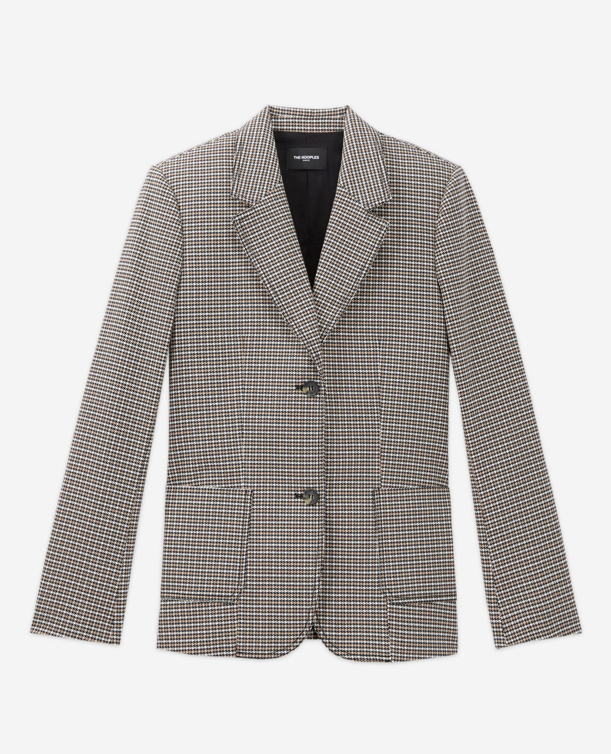 The Kooples - Women's Houndstooth Blazer - Beige-Brown - Women