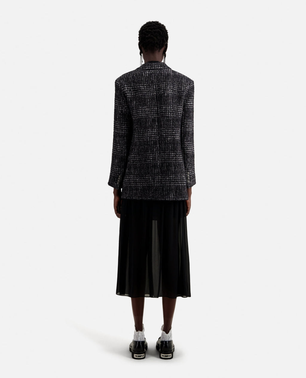 The Kooples - Veste En Laine Et Alpaga - Noir Et Blanc - Femme