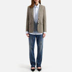 The Kooples - Veste En Laine - Ecru Et Noir - Femme