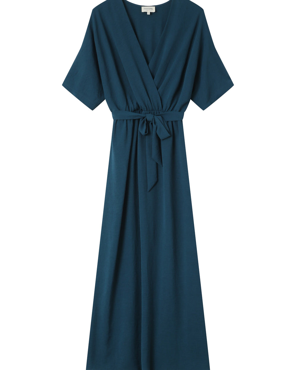 Robe Longue Portefeuille Emeraude Maud