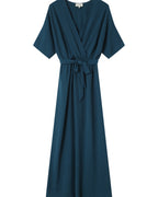 Robe Longue Portefeuille Emeraude Maud