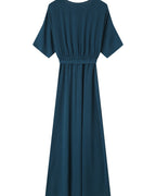 Robe Longue Portefeuille Emeraude Maud