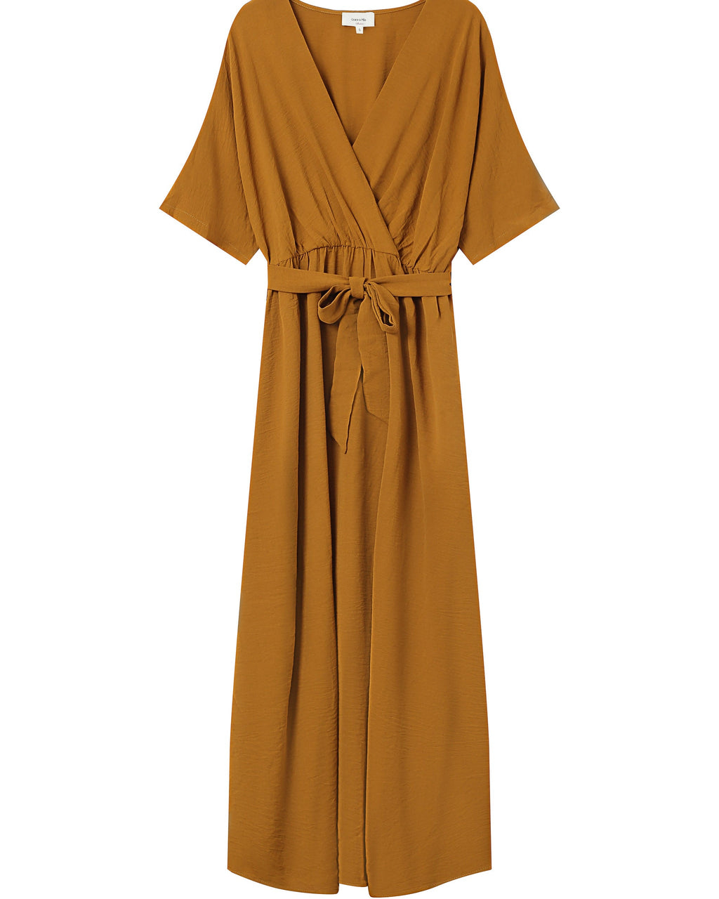 Ochre Long Wrap Dress Maud