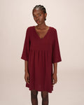Robe Courte Babydoll Bordeaux Susana