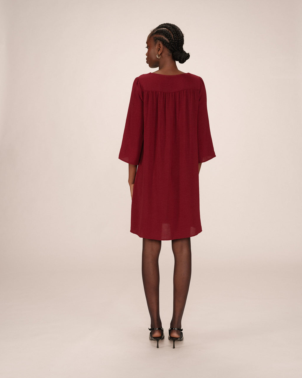 Robe Courte Babydoll Bordeaux Susana