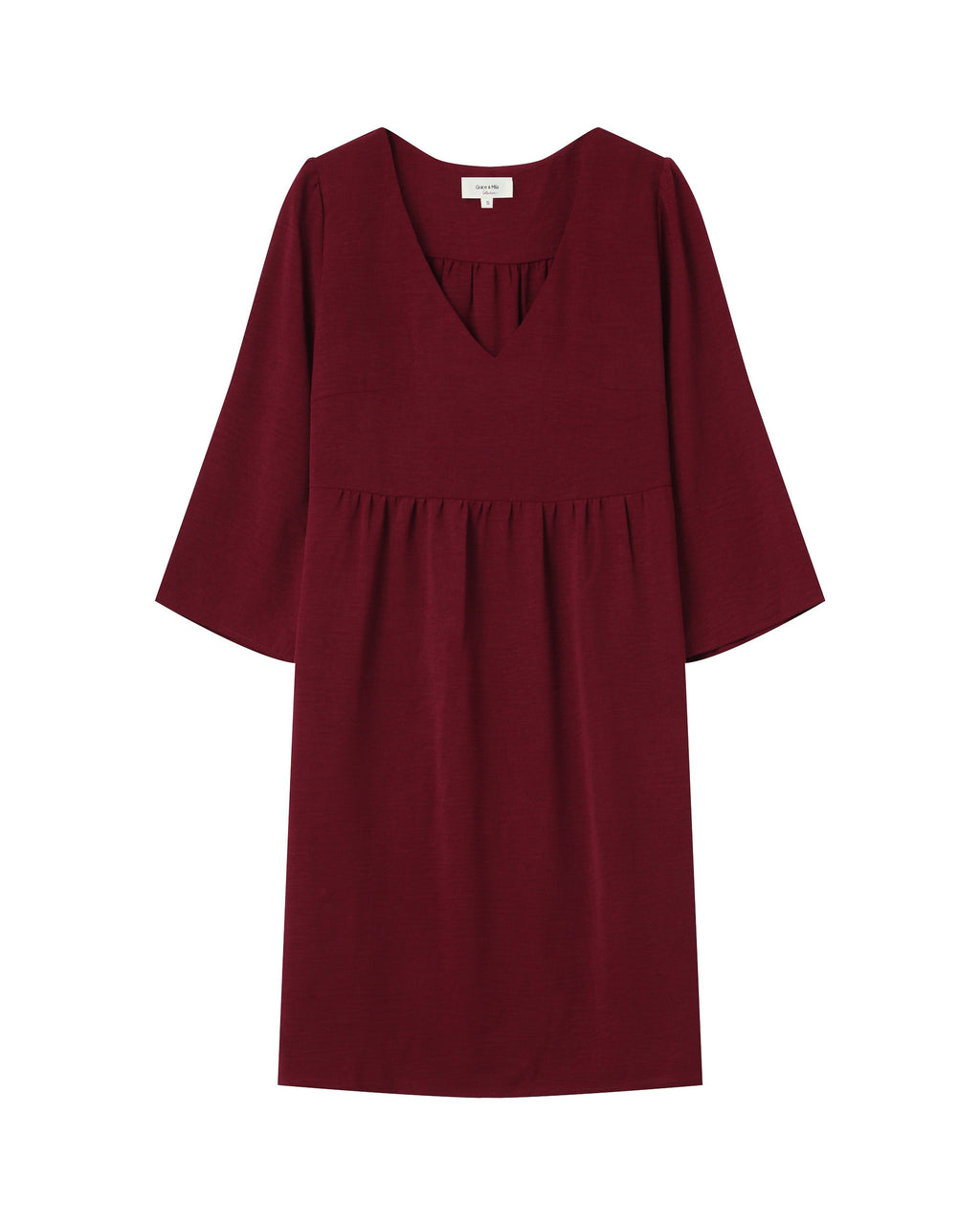 Robe Courte Babydoll Bordeaux Susana