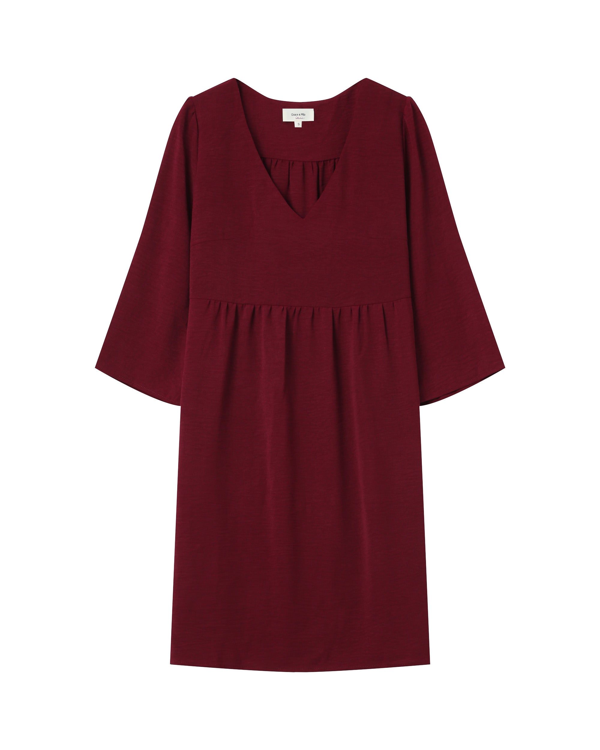 Robe Courte Babydoll Bordeaux Susana