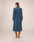 Robe Longue Chemise Medium Blue Shanie