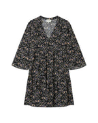 Vestido Corto Floral Negro Sirius
