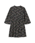 Vestido Corto Floral Negro Sirius