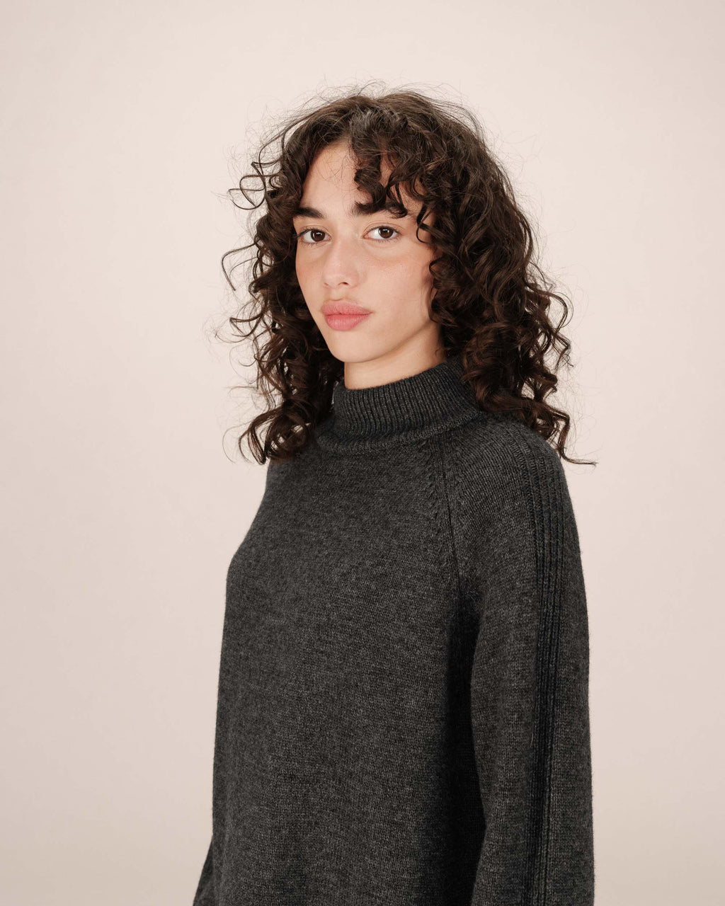 Robe Pull Courte Anthracite Sandrine