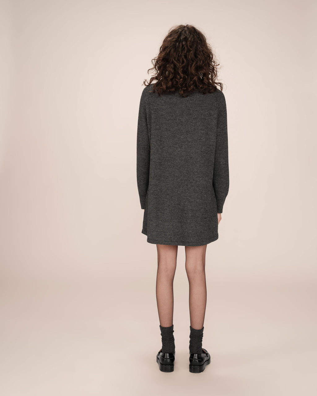 Robe Pull Courte Anthracite Sandrine