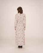 Robe Longue A Fleurs Ecru Sensible