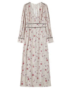 Robe Longue A Fleurs Ecru Sensible
