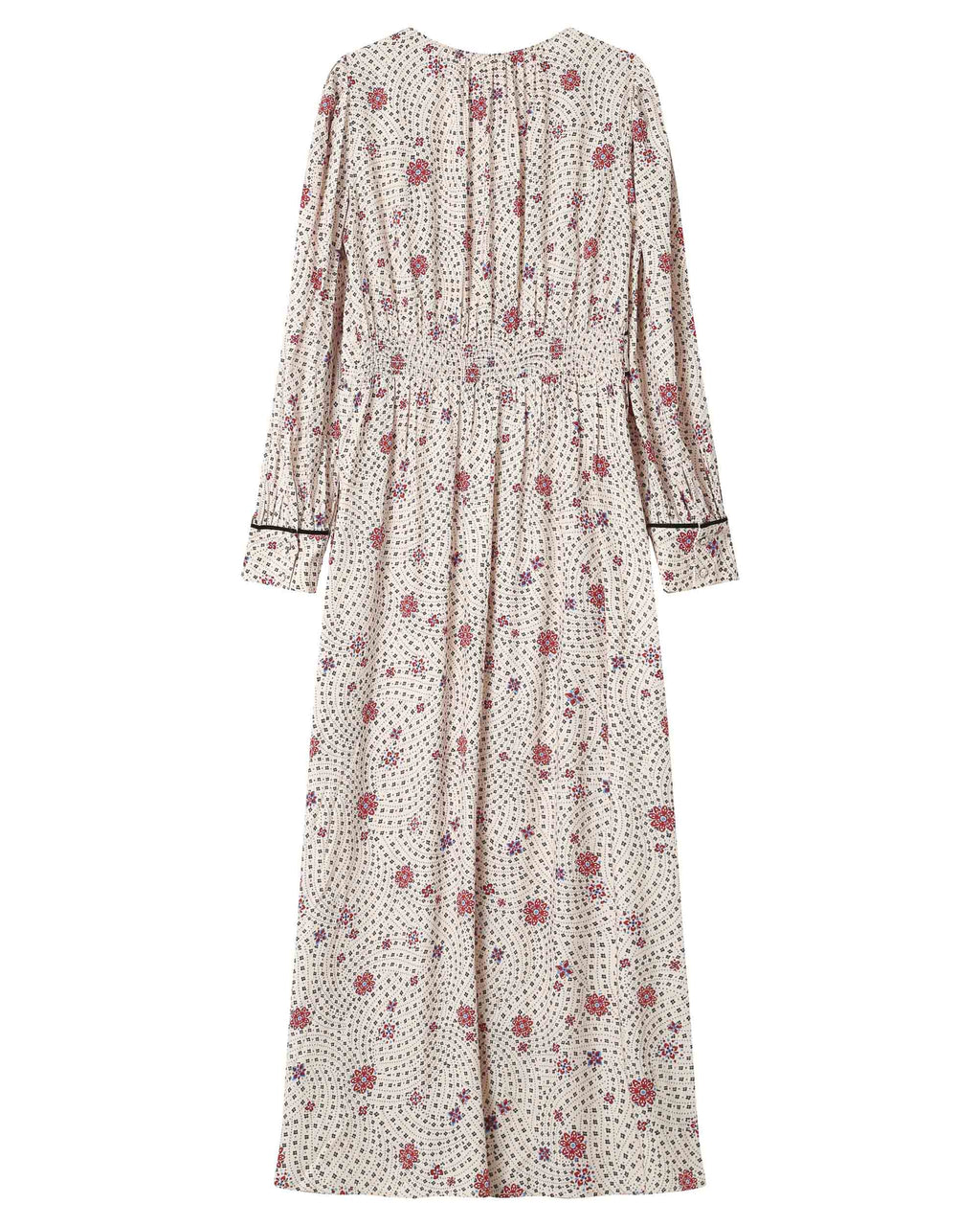 Robe Longue A Fleurs Ecru Sensible