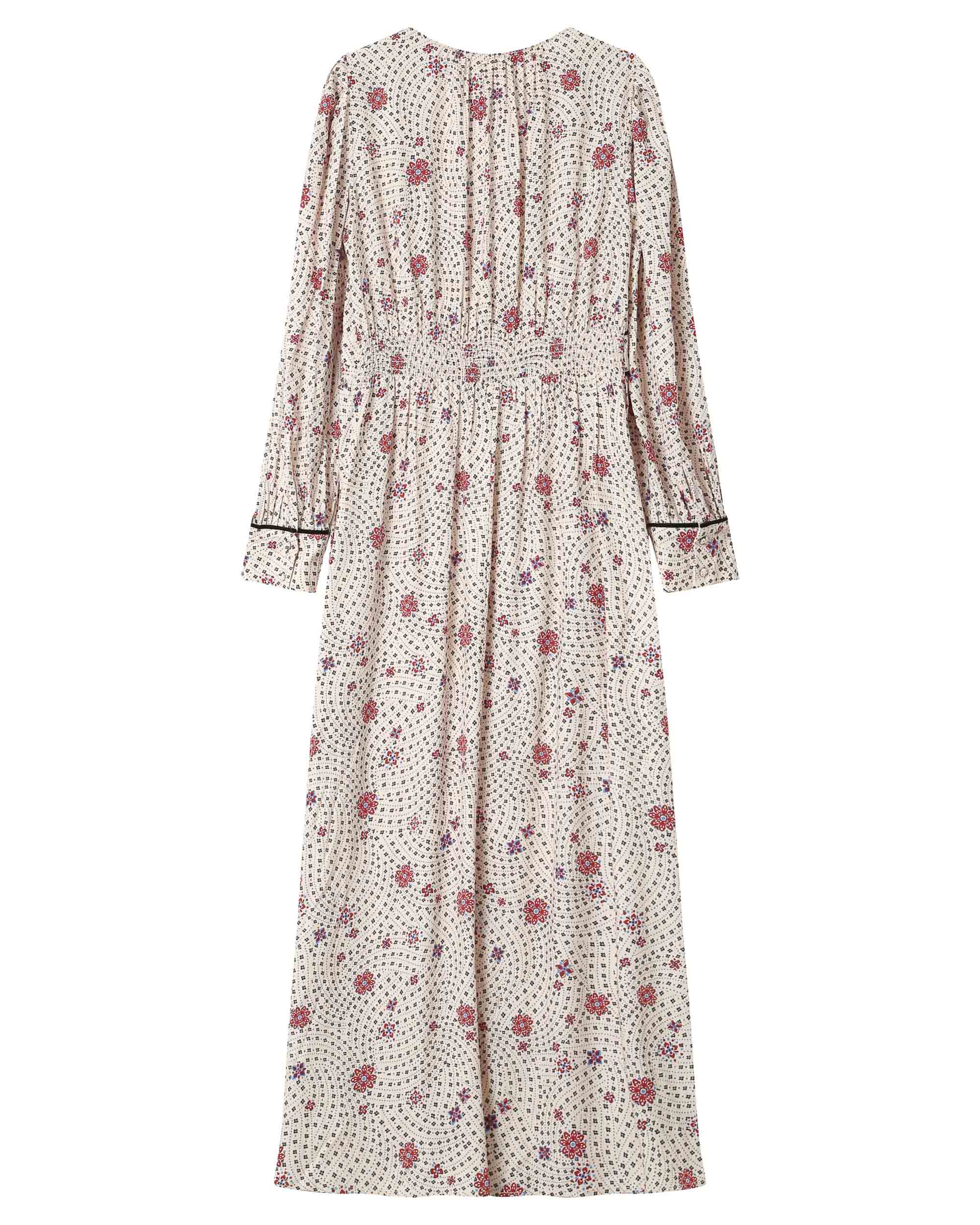 Robe Longue A Fleurs Ecru Sensible