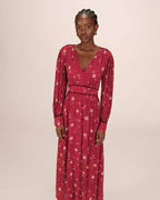 Robe Longue A Fleurs Terracotta Sensible