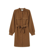 Robe Chemise Courte Kaki Serbia