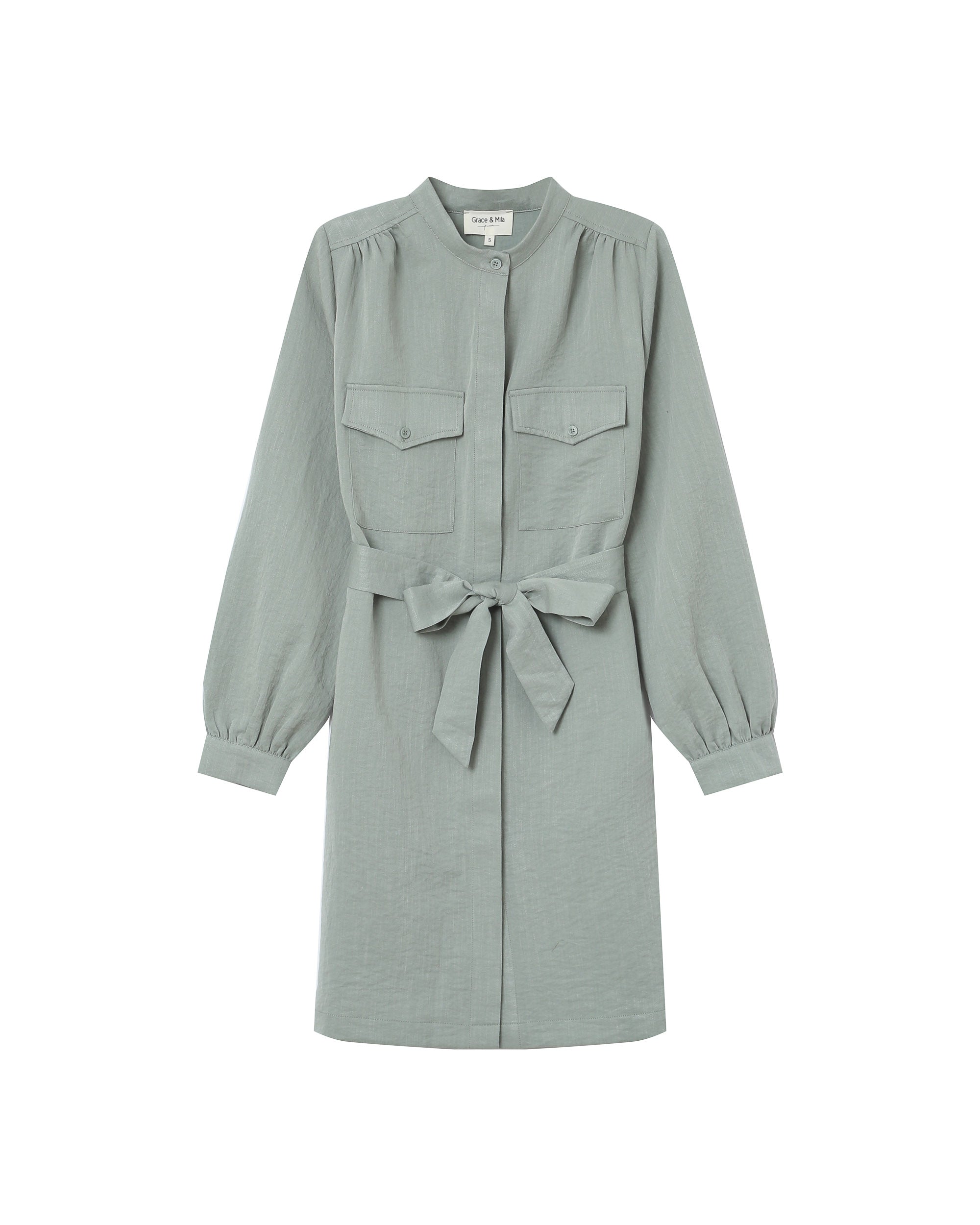 Robe Chemise Courte Sauge Serbia