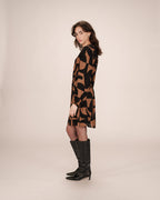 Short Graphic Dress Chocolate Selia
