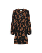 Short Graphic Dress Chocolate Selia