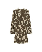 Short Graphic Dress Olive Selia
