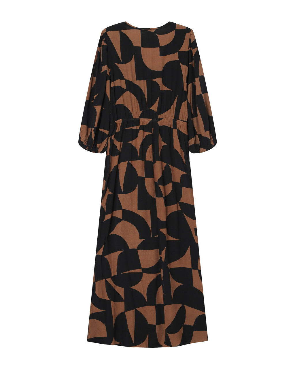Robe Courte Graphique Chocolat Shelly
