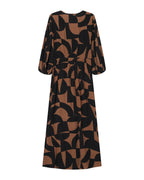 Robe Courte Graphique Chocolat Shelly