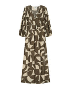 Robe Courte Graphique Olive Shelly