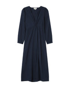 Long Dress V-Neckline Navy Shirley