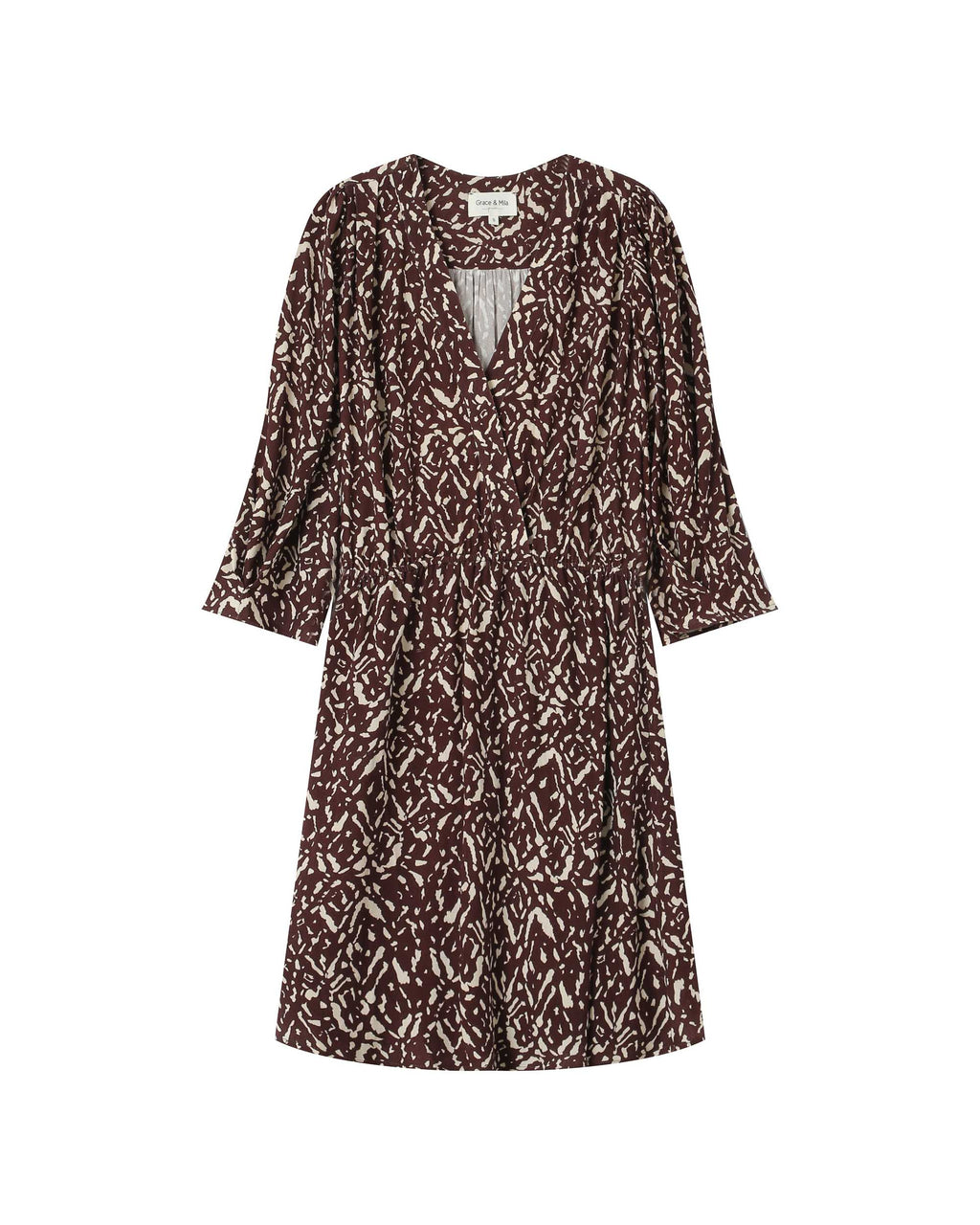 Short Printed Dress Chocolate Suzie
