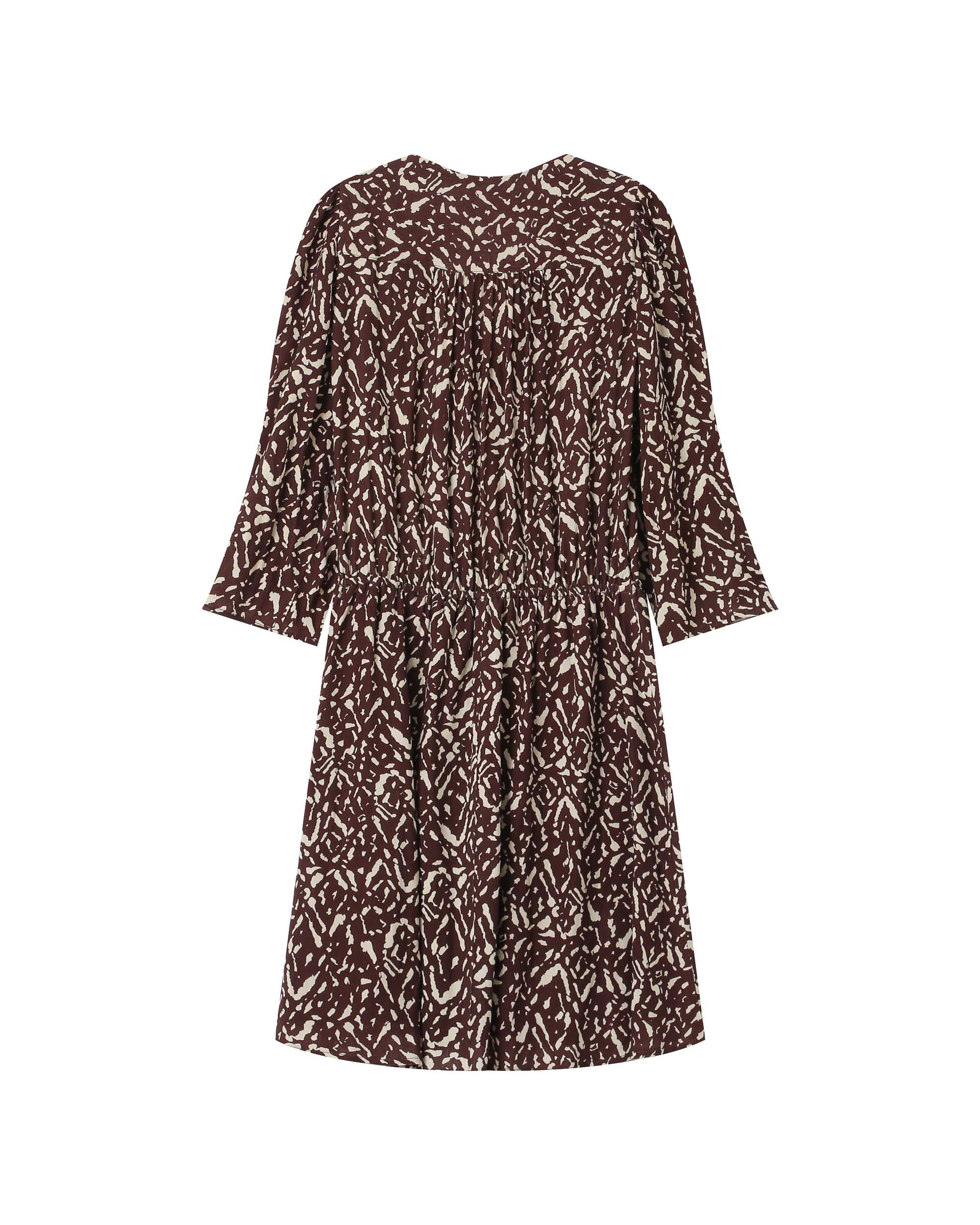 Short Printed Dress Chocolate Suzie