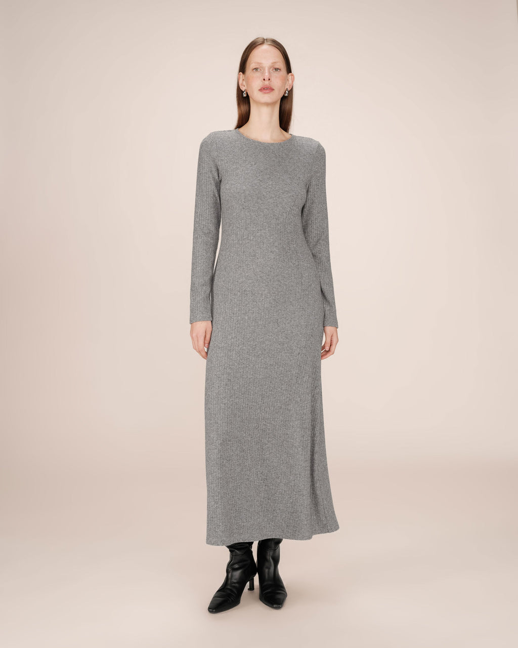 Grey Long Dress Sorina