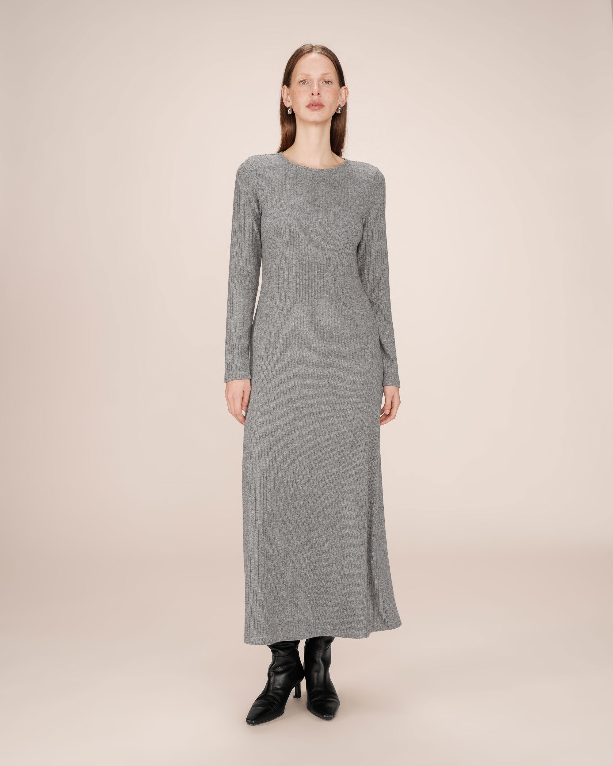 Grey Long Dress Sorina