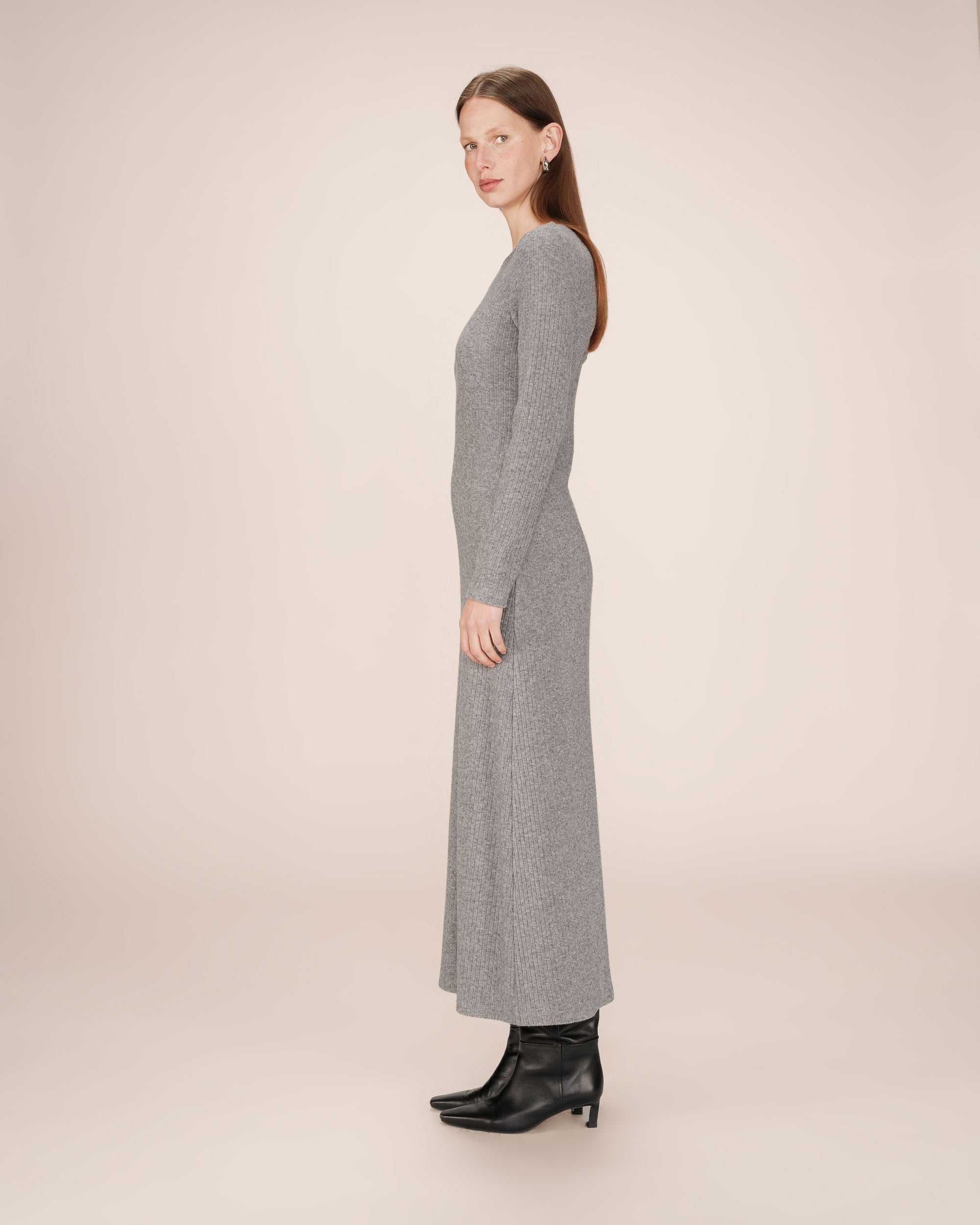 Grey Long Dress Sorina